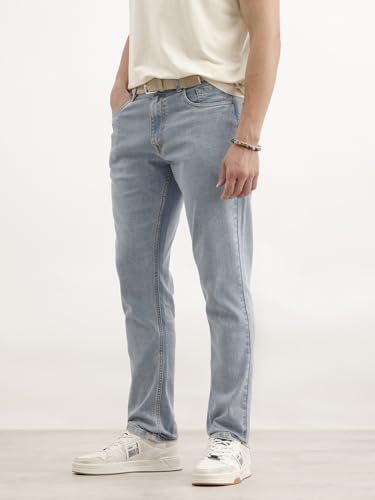 Image of WROGN Men's Cotton Stretch Jeans | Solid | Slim Fit