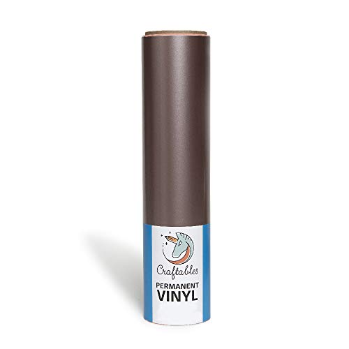 Craftables Rose Gold Vinyl Roll - Permanent, Adhesive, Glossy & Waterproof | 12
