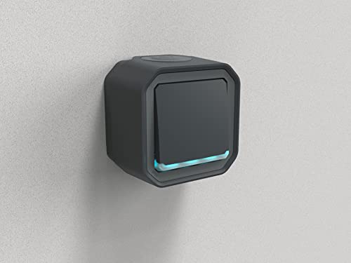 Interrupteur va-et-vient témoin étanche Plexo Legrand 10A apparent anthracite
