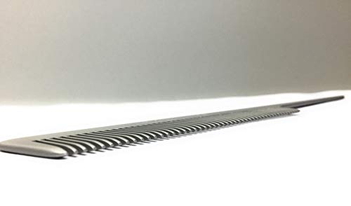 Foto von Swedish Crown Profi-Stielkamm Lockenkamm Aluminium-Kamm 21 cm (antistatisch) Metallkamm in Salon-Ausführung mit gleichmäßiger Zahnung (2252 A)
