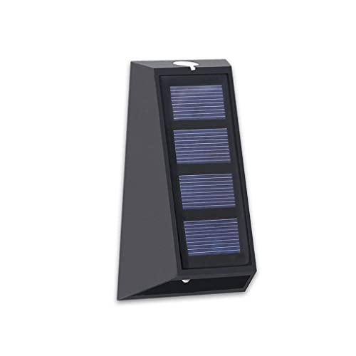 WUIOAUSXN Lâmpada de parede solar à prova d'água ao livre jardim cerca lâmpada paisagem, Luz amarel