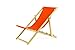 BAS Chaise longue pliable en bois - Chaise de plage pliante - Chaise de jardin - Chaise de jardin - Chaise longue (2, orange)