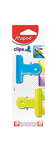 Maped Helix Usa Binder Clips 50mm, Acrylic, Multicoloured, 1.04 x 2.4 x 7.4 cm