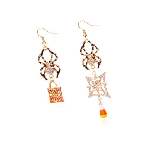 Halloween Party Earrings Glittering Pumpkin Charm Tiny Low-allergen Jewelry Present for Festive Occasions Tiny Party Earrings