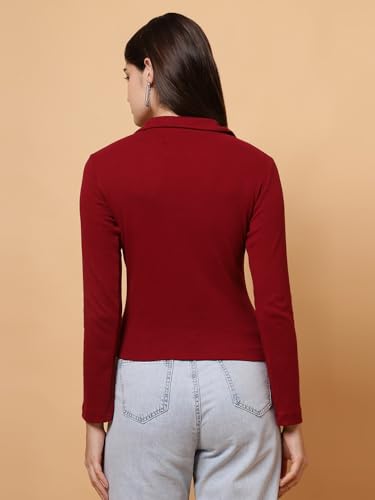 Image of Women's Solid Slim Fit T-Shirt