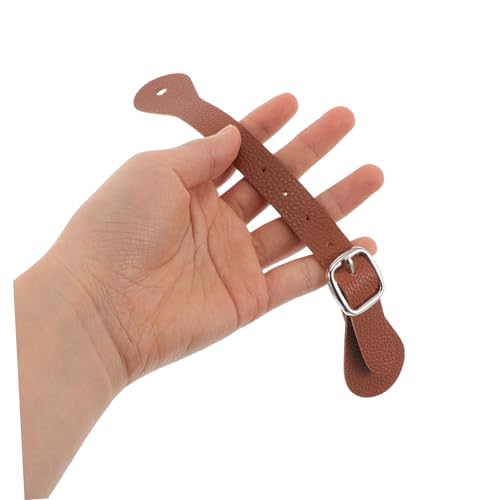 BESPORTBLE 2pcs Adjustable Pu Leather Boot Straps Buckle Vintage Western Style for Cowboy Boots and Outdoor Riding Gear and Flexible Design Light Brown4