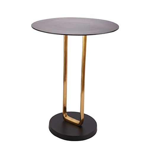 Image of Decor de Maison Brings Handcrafted Irwin'S Obsidian Table in Metal | Bed & Sofa Side Tables |End Table for Living Room, Bedroom, Office, Home Decor, Coffee Table (24 in Height)