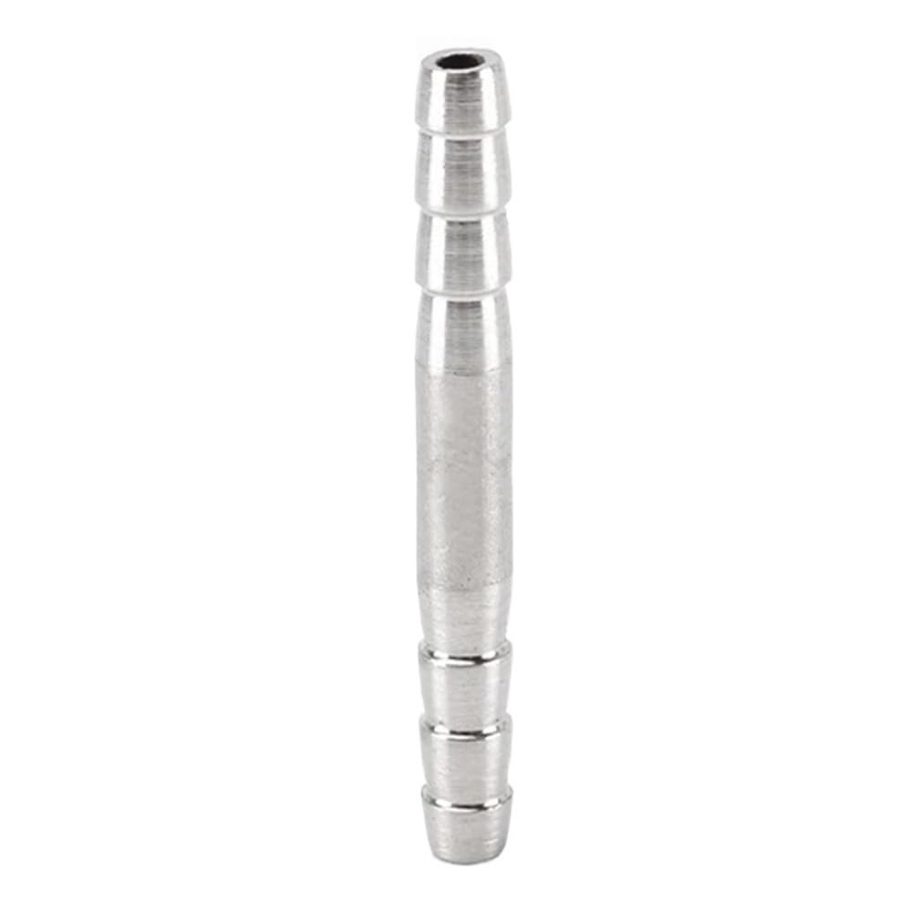 Yjqhody One Color 1Piece Equals Straight Pipe Fitting Hose Barb Pagoda Joint, Ss304 2 Way Connector For Hydraulic Systems(6Mm)