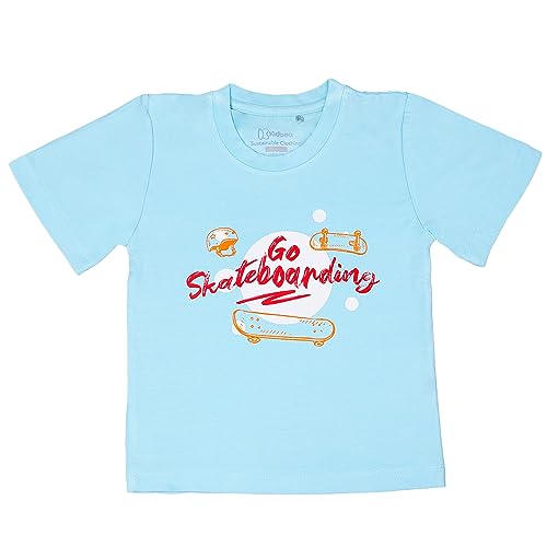 Image of Kidbea Baby Boys 100% Bamboo Soft Cotton Half Sleeve T-Shirt Multicolor