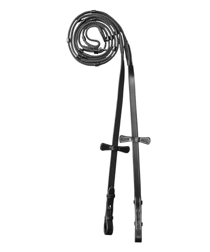 Exion Non-Slip Rubber Web Reins for Horse Bridle – 5/8