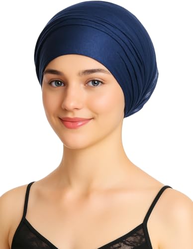New-Square Head Scarves, Women's Pre-Sewn Design Chemo Scarf for Hair Loss, Alopecia