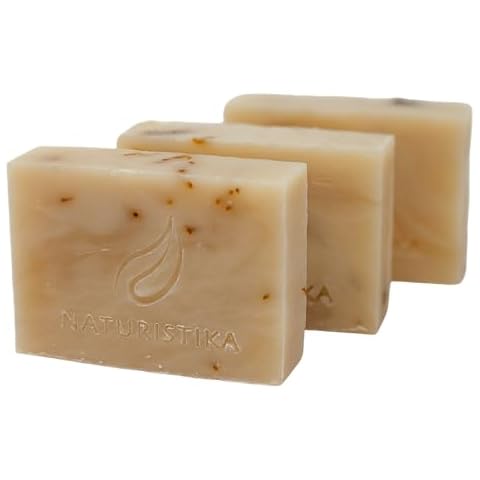 Aloe and Calendula Soap Bar (3 Pack), Vegan and All Natural Handcrafted with Organic Oils. Face and Body Soap. For Men, Women and Teens. Unscented with Shea Butter. Cover