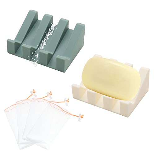 Lot De 2 Porte-savon Auto-drainants Pour Douche, Porte-savon épais Avec