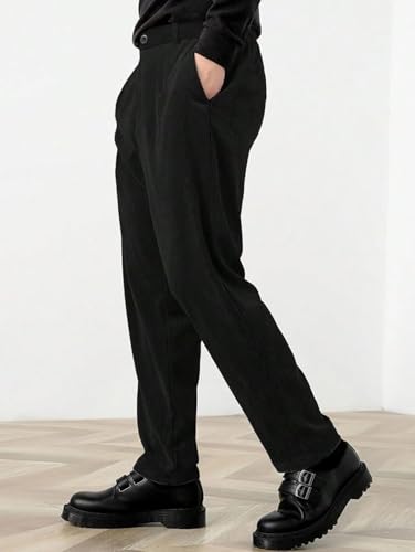 Image of KOTTY Men's Solid|Button|Straight|Regular fit|Corduroy Trousers|Pant for Men