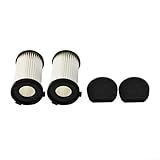 Juego de 4 filtros y 4 esponjas, compatible con Cecotec para Conga Thunderbrush 520/550/560 E y para aspiradora Handyforce 2761, filtración de aire de alta eficiencia