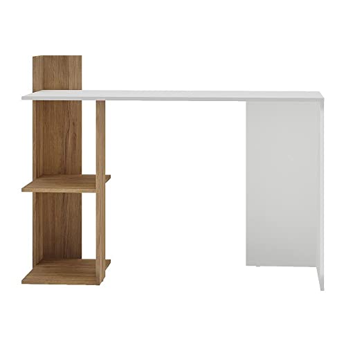 Escrivaninha Mesa para Computador Dubai Multimóveis Branca/rustic