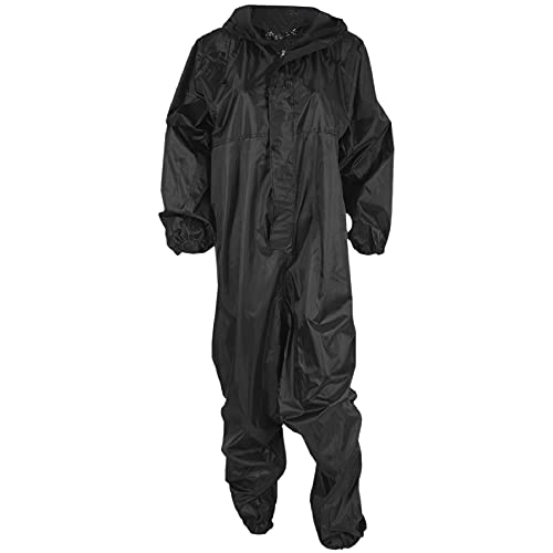 Contencinty Mode Moto ImperméAble/ImperméAble Conjoint/Salopette et Femmes Fission Combinaison de Pluie Manteau de Pluie Taille L Noir