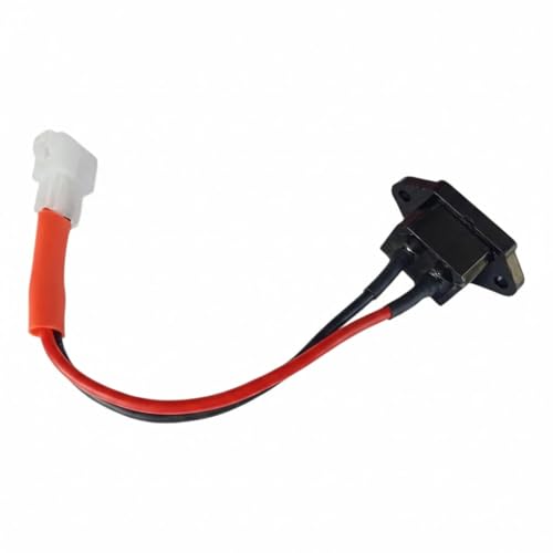 Image of D-Type Female Charger Socket for Electric Scooter, Compatible with Okinawa Type, 23cm Length, Black, with Wire and Coupler