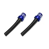 2PCS Breather Hose Gas Fuel Tank Cap, Fuel Tank Vent, CNC One Way Tank Valve Vent Tube with Aluminum Cap, Universal Car Accessories Tube Hose Breather Cap for ATV Quad CRF Pit Dirt Bike