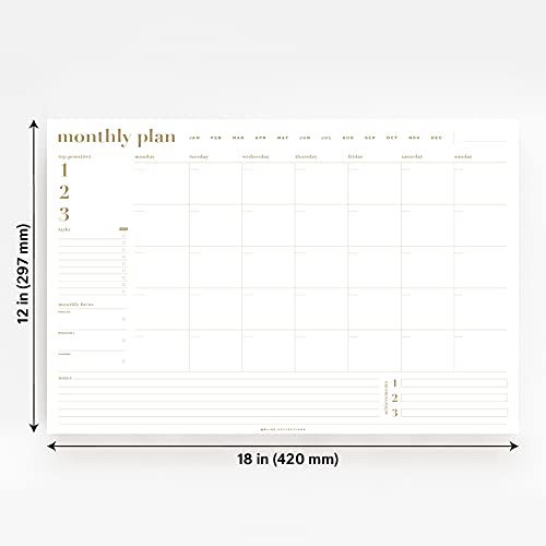 Image of Bliss Collections Monthly Planning Pad, To-Do List Notebook, Undated 8.5x11