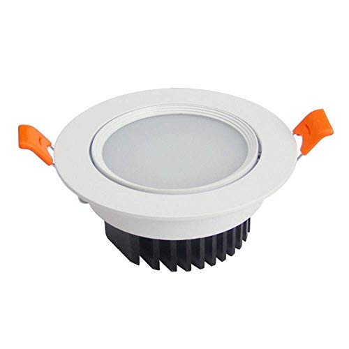 Downlights 5W empotrados focos de techo giratorios 400LM blancos redondos para cocina de Φ70-75MM 2