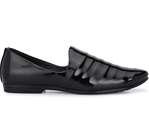 JhonnyWalker Ethnic Nagra Jalsa Jutti Shoes for Men (Black)