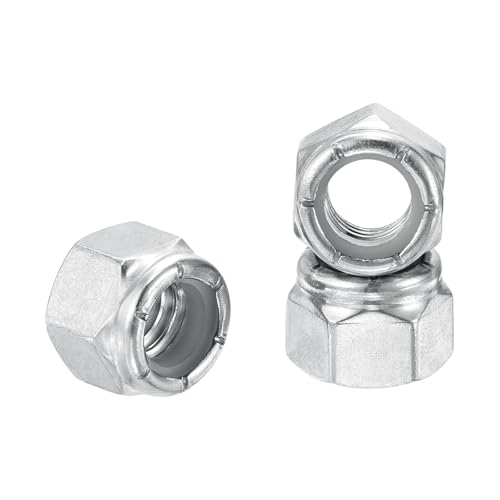 Kozelo 25Pcs Écrous Hexagonaux Nylon Frein 3/8"-16 Acier Inoxydable 304