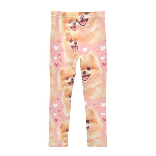 Fluffy Pets Girls Leggings,Workout Leggings for Girls Toddler Athletic Legging Size for 3-10T2