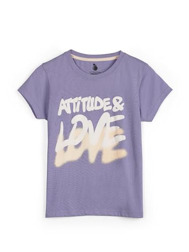 Image of Li'l Tomatoes Girls 100% Cotton Graphic T-Shirt | Attitude & Love Print Summer Top | Soft & Breathable Casual Wear | Short Sleeve Tee | 11-16 Years
