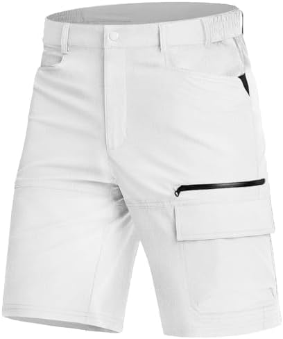 Men's Half Pants, Golf, 5-bu Length, Quick Drying, Short Pants, Stretch, Work Wear, Half Pants, Water Repellent, Fishing, Mountain Climbing, Short Pants, Camping, Cycling, Summer Clothes, Plain