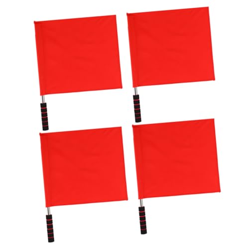 HANABASS Sturdy Handle Design Hand Signal Flags Sports Accessory for Traffic Racing Referees