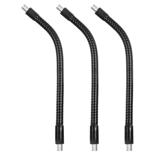 Bras de col de cygne flexible 3/8" mâle en métal noir pour micro et caméra
