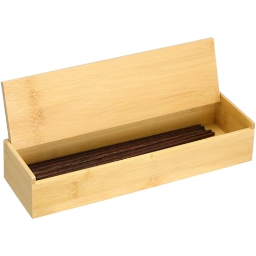 DEARMAMY Bamboo Chopstick Box Kitchen Drawer Organizer Silverware Storage Case Utensil Holder...