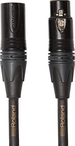 Cable de micrófono balanceado de la serie Gold de Roland — Conectores XLR de Neutrik de 1,5.m de longitud - RMC-G5, negro