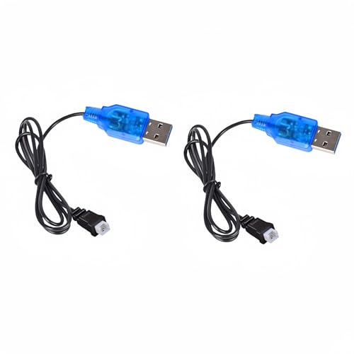 Cecicebb 2 Pack 3.7V USB Charger Cable with 1.25-2P Plug for Cheerson CX-10 Mini Quadcopter Estes Proto X Syncro X Quadcopter RC Drone Battery Charger,Not for Drone