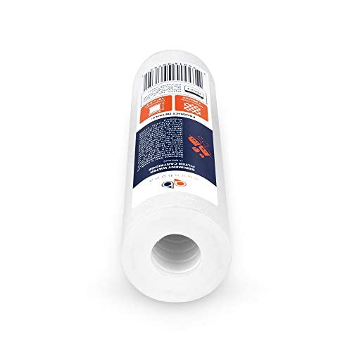 Aquaboon 6-Pack 1 Micron 10X2.5" Sediment Water Filter Replacement Cartridge For Any Standard Ro Unit, Whole House Sediment Filtration, Compatible With Dupont Wfpfc5002, Pentek Dgd Series, Rfc Series #TOP2