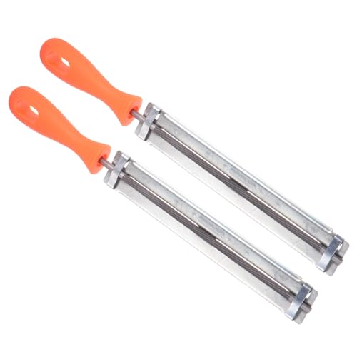 Lima de acero cromado de 5,5 mm para afilar sierras de cadena con soporte angular estable 2