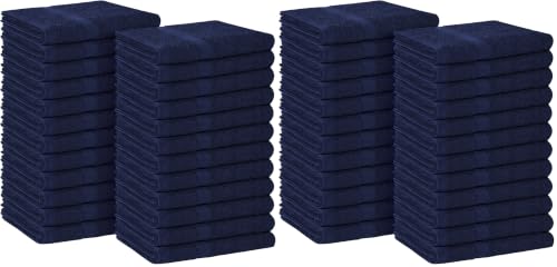 Image of Avalon Towels Salon Towel - Navy Blue Hand Towels Bulk Pack of 48-100% Cotton Absorbent Spa, Facial & Gym Towel for Working Out - 16x27 Inches (Not Bleach Proof)