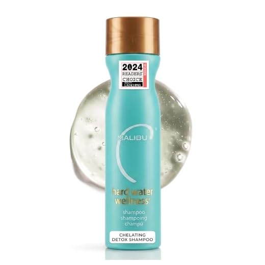 Malibu C Hard Water Wellness Shampoo - Hydrating, Sulfate-Free Hair Care for Hard Water - Removes Minerals and Buildup (9 oz)