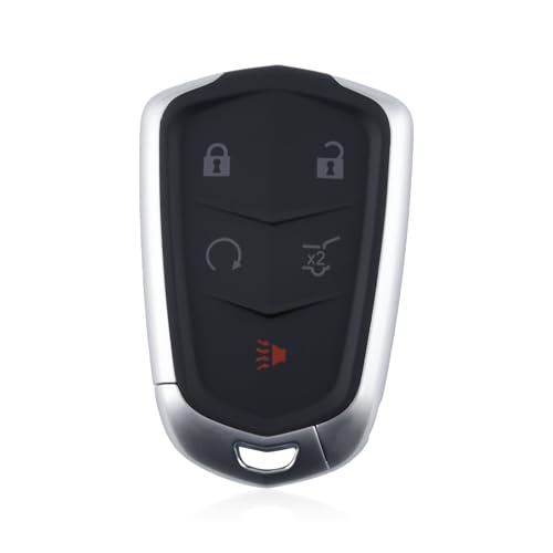 ABUDU fit for Cadillac ATS, CTS, XTS Smart Key Fob 433MHz 46 Chip 5-Button Sedan Trunk Remote FCC ID?HYQ2EB