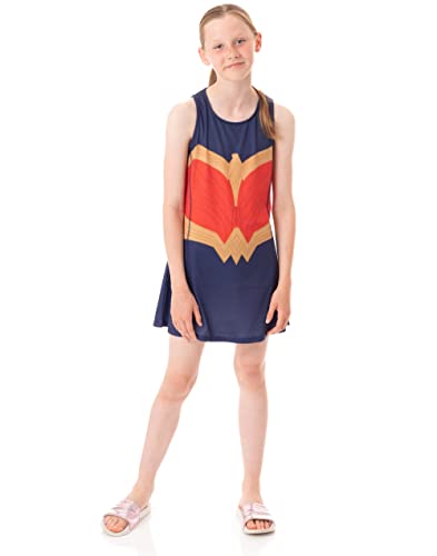 Disfraz Wonder Woman para niñas de 5-6 años azul o rojo miniatura 3