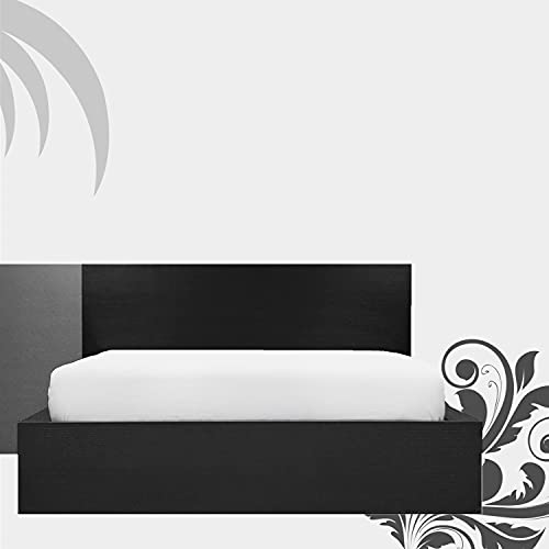 400 Thread Count King Size Deep Fitted Sheet- 100% Egyptian Cotton Bed Sheets- 40 cm Luxury Bedding Sheet- White
