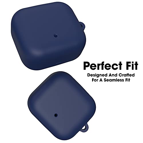 Image of Sounce Earphone Case Cover Compatible for Realme 3s Buds, Soft Silicone Skin Case Cover Shock-Absorbing Protective Case with Keychain [Front LED Visible] (Blue)