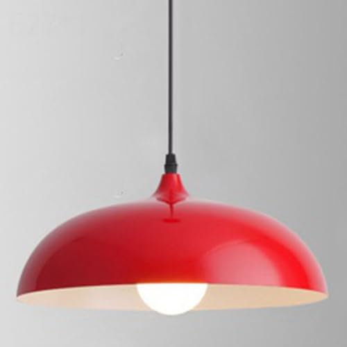 YNAHZAOK Lámpara Colgante Roja Luces Decorativas De Pantalla De Metal Luz Colgante Con Cable De Personalidad Retro Lámparas De Techo Creativas Superbrillantes Que Ahorran Energía para Restaurante, Sal