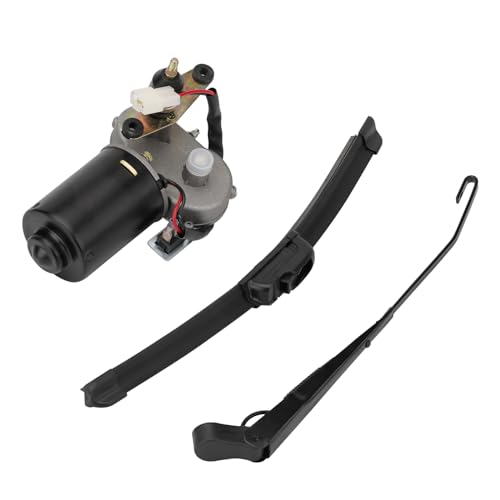 Image of UTV Windshield Wiper Kit - 12V 30W Electric Wiper Motor with 16 inch Blade & 13.8 inch Arm, Compatible with Polaris Ranger RZR 570 /900 /1000, Compatible with Can-Am Defender, Maverick X3