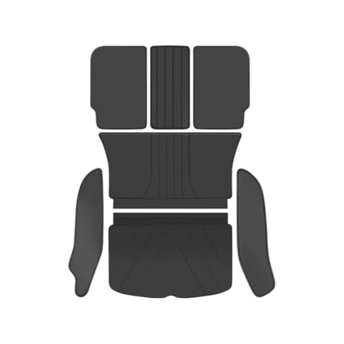 Tapis de coffre protection dossier siège arrière pour Tesla en cuir noir