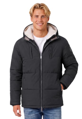 Veste d'hiver pour homme Alessandro Salvarini AS457 manteau matelassé noir