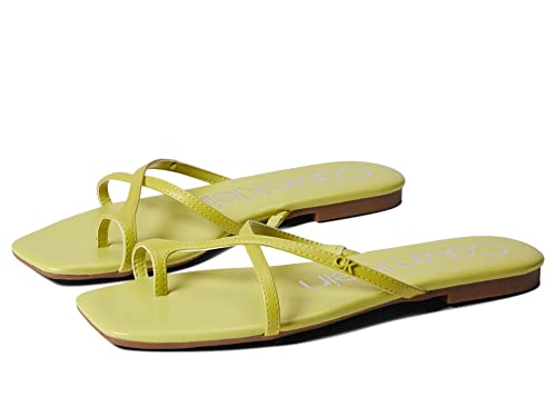 Calvin Klein Women's Dalika Flat Sandal, Yellow 700, 10 #TOP26