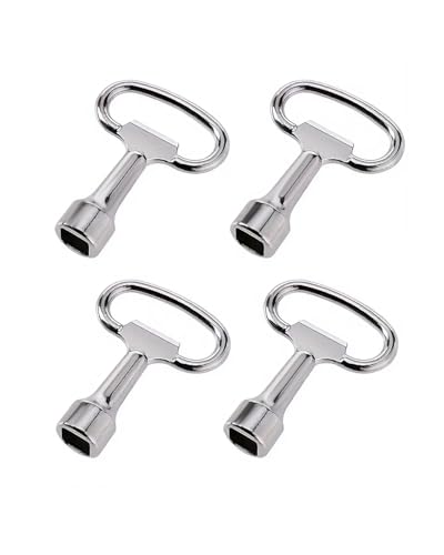 KGDUYC Llave de Ascensor - 4 pcs Llaves De Caja De Medidor, Llave de Ascensor Triangular con Hebilla Tipo D, Accesorios para calefacción central,Llave del Medidor de Agua,Radiador y Grifo Triangular