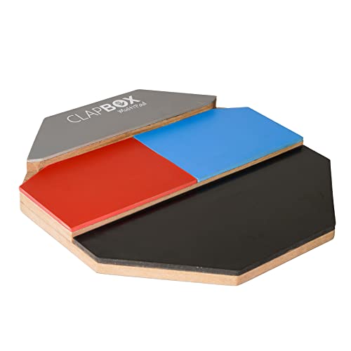 Image of Clapbox Multipad Drum Practice Pad - 4 Different surfaces, 12 inches (Practice Pad Only)